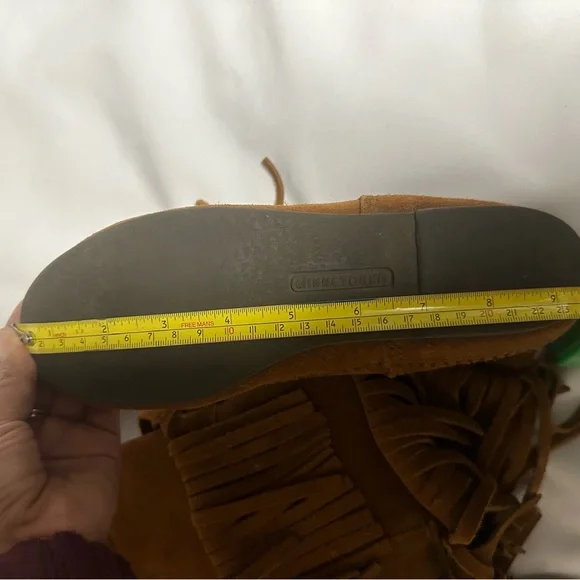 Minnetonka Brown Fringe Moccasin Boots - Picture 10 of 16